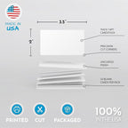 Home Advantage 2x3.5 Blank Index Cards - Our 50 Pack of Blank Note Cards Use Heavy Duty Cardstock to Make Them Bleed Proof - These Plain Index Cards Make Great Blank Business Cards & Blank Flashcards
