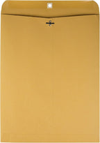 Quality Park 12 x 15-1/2 Clasp Envelopes, Clasp and Gummed Closures, for Oversized Papers & 6 x 9 Clasp Envelopes, Clasp and Gummed Closures for Storing or Mailing