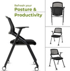 30 Pack Conference Room Chairs Guest Reception Chair for Office, Waiting Room, Meeting, Lobby