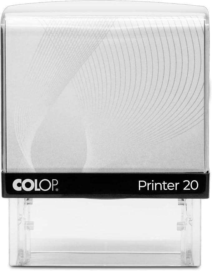 COLOP Small Size Self Inking Custom Text Stamp - Choose from Many Fonts & 15 Ink Colors