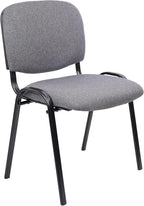 CLATINA Waiting Room Chairs Fabric Stackable Chair Metal Frame with Lumbar Support and Thickened Seat Cushion for Waiting Conference Room Guest Chairs 1 Pack…