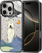 MOSNOVO Case for iPhone 16 Pro, [10ft 4X Military-Grade Drop Protection] Durable & Shockproof Phone Case Cover Design for iPhone 16 Pro - UFO - Clear Black