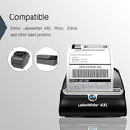BETCKEY - Compatible DYMO 1744907 4x6 Shipping Labels, Perforated, Compatible with DYMO Labelwriter 4XL Rollo & Zebra, NOT Fit 5XL [12 Rolls/2640 Labels]