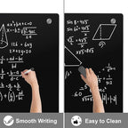 Large Black Glass Dry Erase Board, 96 x 48 Inches Magnetic Glass whiteboard,8' x 4' Frameless Blackboard for Office, Home, School