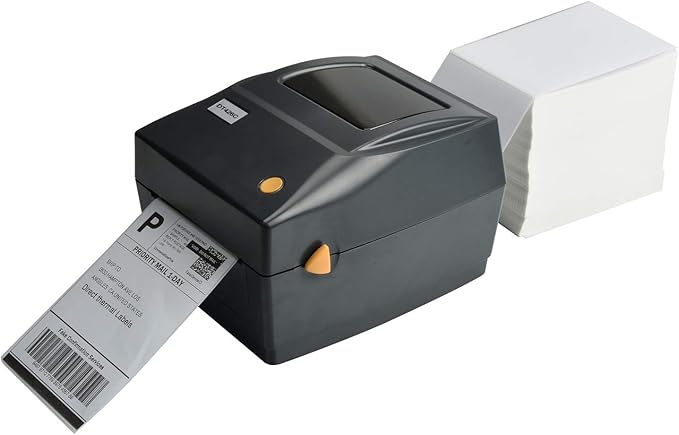 4 Stacks Fanfold 4" x 6" Direct Thermal Labels, 1000 Labels Per Stack, White Perforated Shipping Labels, Permanent-Adhesive, Compatible Zebra, Rollo Thermal Label Printer