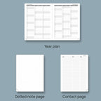 POPRUN Weekly Planner 2026 Calendar (Medium 6.75" x 8.75") 12 Months Notebook with Horizontal Layout, Leather Hardcover, Inner Pocket, 100GSM Thick Paper, Pen Holder - Aquamarine