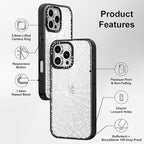 MOSNOVO Case for iPhone 16 Pro Max, [10ft 4X Military-Grade Drop Protection] Durable & Shockproof Phone Case Cover Design for iPhone 16 Pro Max - Spider Web - Clear Black