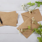 50 Pack A6 Envelopes for 4 x 6 Greeting Cards, Birthday Party, Photos, Baby Shower and Wedding Invitation Cards, 6 1/2 x 4 3/4 Inches (Brown)
