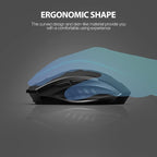 INPHIC Wireless Mouse Rechargeable, Upgraded Visible Battery, 2400 DPI, Silent Ergonomic Computer Wireless Mouse for Laptop, Mac, PC etc.