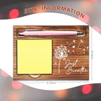 Just Breathe Mental Health Signs, Just Breathe Therapy Office Inspirational Quotes, Psychology Decor for Treatment Office School Classroom, Psychotherapist Self-Stick Note Pad Holders-DW57