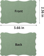 120 Pieces Small Mini Business Cards Vintage Assorted Colors Blank Note Cards Gift Word Card for Business Cards, Gift Cards (Sage-Green, 3.66x 2.36 inches)