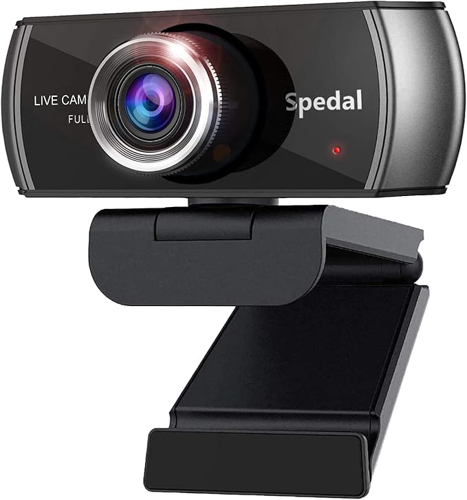 Spedal Webcam 1080P 30fps， HD Computer Webcam with Microphone for Desktop,100 Degrees Wide Angle Web Camera for Zoom Xbox YouTube Skype FaceTime Hangouts