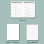 POPRUN Planner 2025-2026, (Medium 6.5'' x 8.5'' Hard Cover) Academic Calendar (July 25-June 26) Daily Weekly and Monthly Appointment Book with Hourly Time Slots, Monthly Tabs, 100 GSM - Black