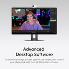 Insta360 Link 2C Tripod Bundle - 4K Webcam for PC/Mac, 1/2" Sensor, Auto Framing, HDR, AI Noise-Canceling Mic, Gesture Control for Streaming, Video Calls, Gaming, Works with Zoom, Teams, Twitch & More