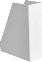 Amazon Basics Rectangular Plastic Desk Organizer, Magazine Rack, White, 2-Pack