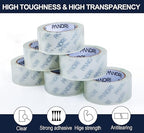 PANDRI Packing Tape, 18 Rolls Heavy Duty Clear Packaging Tape for Shipping Packaging Moving Sealing, 1.88 inches Wide, 65 Yards Per Roll, Total 1170 Yards