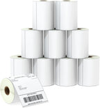 BETCKEY - 4" x 6" (102 mm x 152 mm) Shipping Labels Compatible with Zebra & Rollo Label Printer(not for dymo 4XL), Premium Adhesive & Perforated [10 Rolls, 2500 Labels]