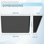 4 Pack Clear Acrylic Single Pocket, Plastic Hanging Wall Mount File Holder for Office Home, Black