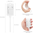 50 Car Key Tags with Labels Plastic Car Dealership Key Tags Self Locking Automotive Identifiers Blank Shop Labels with One Pen (White)