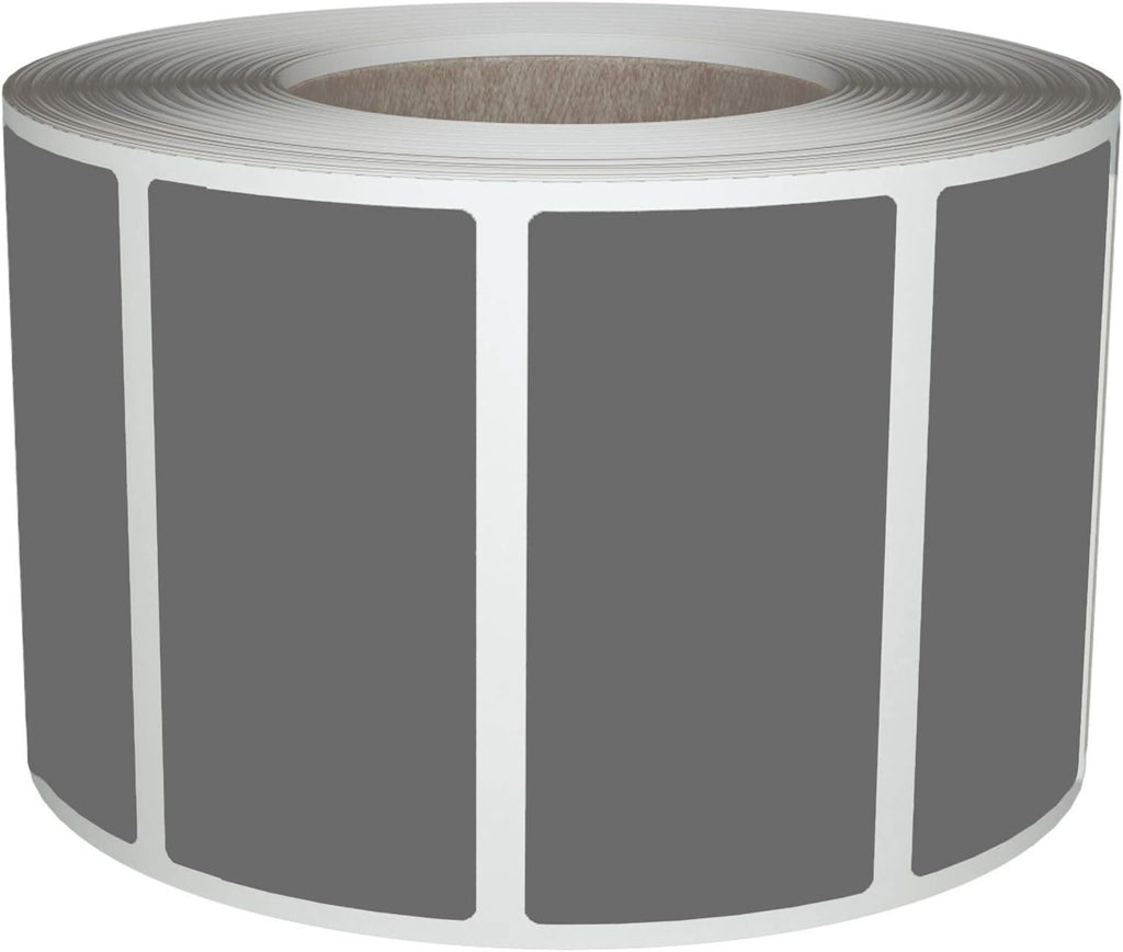 Royal Green Rectangular Color Coding Sticker Roll - Write On Labels for Folders, Organizing & More, 1.57" x 0.75" Stickers to Write On Name Tags for Office Supplies & Organization, 500-Pack (Grey).