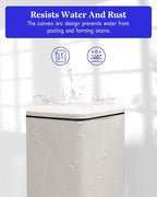 JM.YIPENG Bathroom Rubbish Bin, 5 Litre Cosmetic Bin, Small Waste Bin with Soft Close Lid, Bathroom Bin for Toilet, Bathroom, Bedroom, Living Room, White
