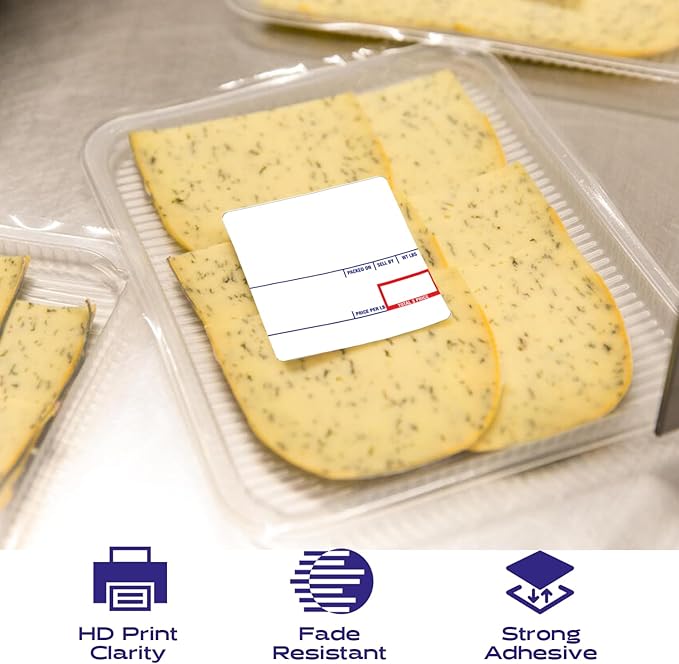 CEPRICO - Customizable CĀS Scale Labels - 48 Rolls of Thermal Printing Scale Labels – Compatible with CĀS LST-8020 | UPC Ingredient | Ideal for Supermarkets, Retailers and Grocery Stores