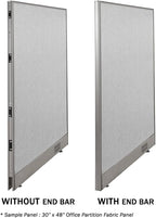 GOF 4Ft Single Office Partition, Large Fabric Room Divider Panel, Custom Built Workstation (48" w x 48" h)