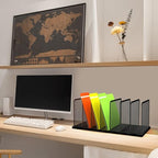 Kuntine.B Desk File Organizer 7 Upright Mesh Desktop Organizer File Sorter Office Organization File Holder for Home, Office & Classroom