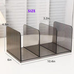 Acrylic Desk File Organizer,Office desktop Folder Mail Organizer,Letter Book record Magazine Holder (gray 2 Pack)