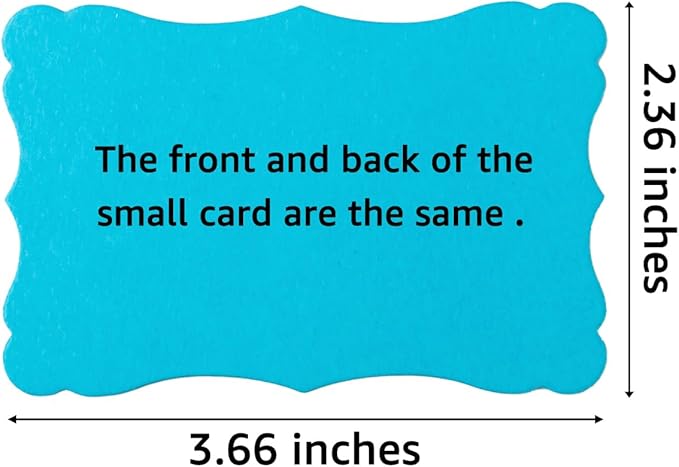 120 Pieces Small Mini Business Cards Vintage Assorted Colors Blank Note Gift for Business Cards, Gift (5 Blue)