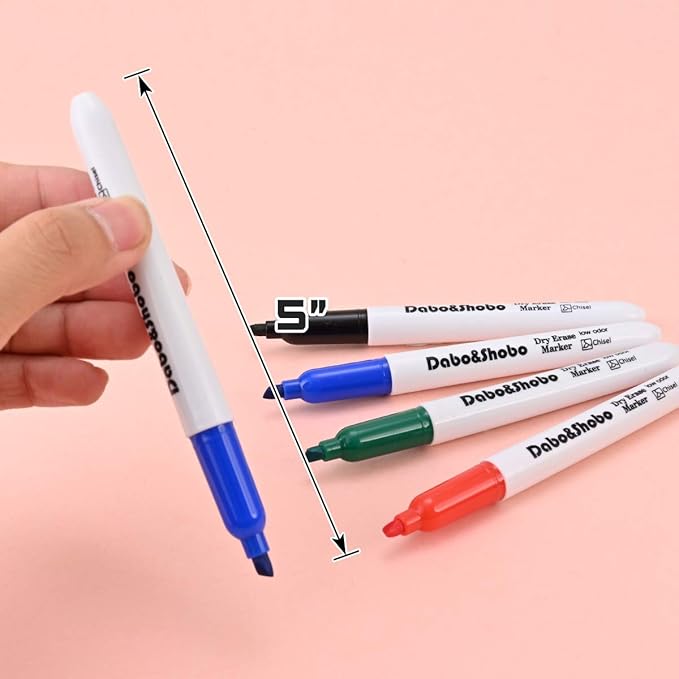 Dabo&Shobo White Board Markers-72 Pcs 4 Color Fine Tip Whiteboard Markers，Perfect for Writing on Whiteboard Mirrors Glass for School Office Home…