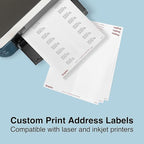 Staples® White Inkjet/Laser Address Labels 1" X 4", 5,000/Box