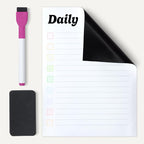 Amazon Basics Magnetic Dry Erase Calendar Whiteboard Set (3-Pack) for Fridge, 8 Markers and Eraser