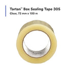 3M Tartan Box Sealing Tape 305, Clear, Light Duty, Durable, 2.83 in x 109.36 yds (72 mm x 100 m), 24 Rolls/Case