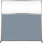 Versare Hush Screen Portable Room Divider | Workstation Wall Divider | Freestanding Privacy Hush Panels | Clear Windows | Fabric Office Divider Screen | Great for Room Separation