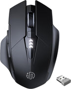 INPHIC Wireless Mouse Rechargeable, Upgraded Visible Battery, 2400 DPI, Silent Ergonomic Computer Wireless Mouse for Laptop, Mac, PC etc.