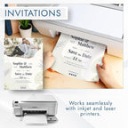 MOS Off White Cardstock Paper - 8.5" x 11" Heavy Card Stock (110 Sheets) - For Crafting, Resume Paper, Business Cards, Invitations, Menus & Certificates - Smooth Finish, Printer-Friendly