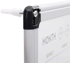 Amazon Basics 24" x 36" Monthly Whiteboard Calendar with Cork Board, Wall Mounted, Easy to Install, Silver Aluminum Frame