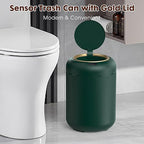 Procade Automatic Motion Sensor Bathroom Trash Can with Lid, 3 Gallon Touchless Trash Bin, Smart Plastic Garbage Can Small Green Wastebasket for Toilet, Office, rv, Bedroom, Living Room