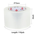 BOMEI PACK 3 inch Wide Clear Packing Tape, 3 inch x 110 Yards (330ft), Industrial Grade 3'' Heavy Duty Shipping Tape Refills for Box Office Moving, Packaging and Mailing