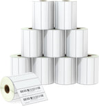 BETCKEY - 4" x 1" (102 mm x 25 mm) Multipurpose Labels Compatible with Zebra & Rollo Label Printer,Premium Adhesive & Perforated [10 Rolls, 13750 Labels]
