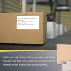 BETCKEY - 3" x 5" (76 mm x 127 mm) Multipurpose & Large Shipping Labels Compatible with Zebra & Rollo Label Printer,Premium Adhesive & Perforated [1 Rolls, 350 Labels]