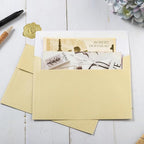 50 Pieces Metallic Shiny Cream Color Self Seal Envelopes for 5x7 Greeting Cards, Invitations, Postcards (Cream Color, 5x7)