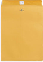 Blue Summit Supplies 100 10” x 13” Clasp Envelopes with Gummed Seal, Large Clasp Mailing Envelopes Made From 28lb Kraft Paper, For Mailing Larger Papers or Magazine, Bulk 100 Pack