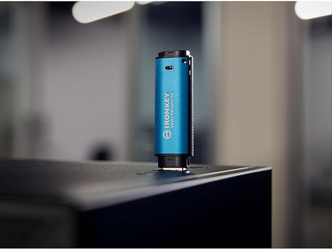 Kingston IronKey Vault Privacy 50 256GB Encrypted USB | FIPS 197 | AES-256bit | BadUSB Attack Protection | Multi-Password Options | IKVP50/256GB