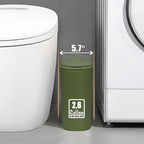 Automatic Motion Sensor Bathroom Trash Can with Lid, 2.6 Gallon Touchless Trash Bin, Smart Garbage Can Plastic Slim Wastebasket for Bedroom, Office, Dorm (Green)