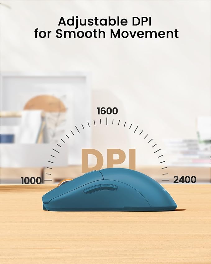 ProtoArc Bluetooth Wireless Mouse, USB C Mouse, EM15 Rechargeable Compact Portable Type C Wireless Mice for Laptop, Tablet, PC, Windows, Mac OS-Blue