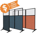 Versare Office Workstation Screen | Portable Wall Divider | Modern Cubicle | Freestanding Privacy Screen | Flexible Work Space | 1 Panel | 33" Wide x 70" Tall Dark Gray SoundSorb Panels