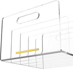 Acrylic File Sorter, Desktop File Collator Office File Organizer, Clear 11.4" x 6.7" x 10"