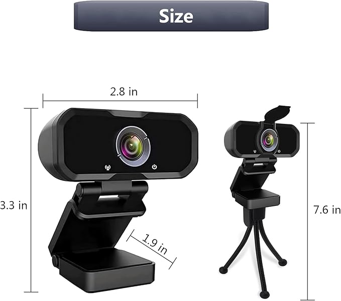 USB-C 1080P Webcam Compatible with Switch 2/ PC - Streaming Camera for Zoom/Teams/Skype, Plug&Play PC/Mac/Laptop